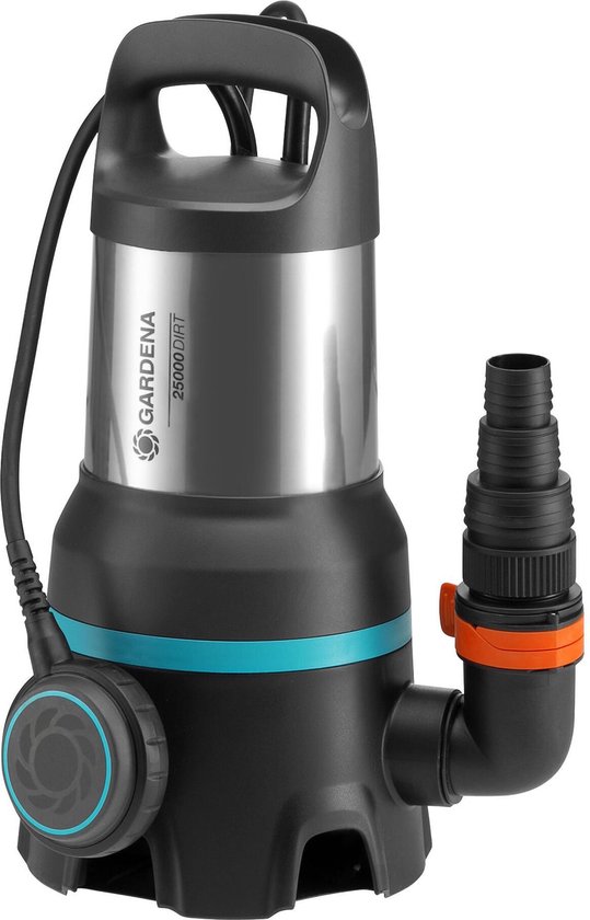 GARDENA vuilwaterdompelpomp 25000, 1100W, 25.000 l/u, RVS, voor tuinvijver, kelder, bouwput