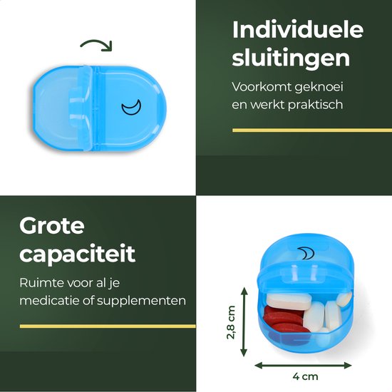 Gandria Pilulier 7 Jours - Pilulier Amovible - Boîte à Médicaments avec 14 Compartiments - Boîte à Médicaments avec Fermeture Robuste - 2 Compartiments par Jour - 7 Couleurs