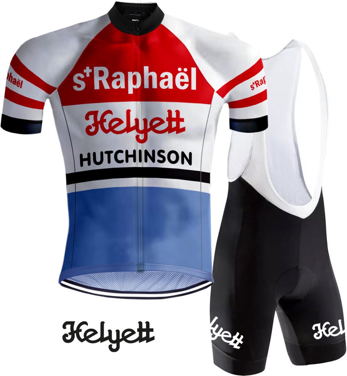 Retro Wielertenue Saint-Raphaël Rood/Blauw - REDTED - 4XL