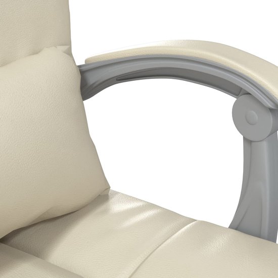 vidaXL - Kantoorstoel - massage - verstelbaar - kunstleer - crèmekleurig