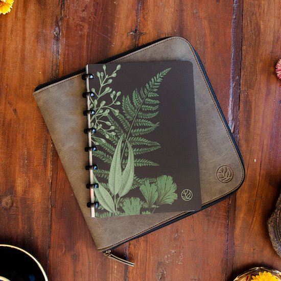Greenstory GreenBook - Cahier Effaçable - A5 - Ligne & Blanco - Blue Blooming