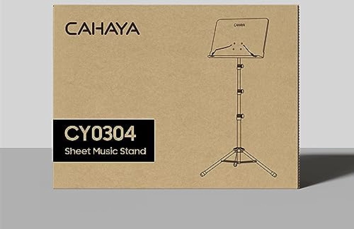 CAHAYA Inklapbare muziekstandaard voor noten en tafelstandaard, 2-in-1, 80-145 cm, draagbaar en professioneel, muziekstandaard voor orkest