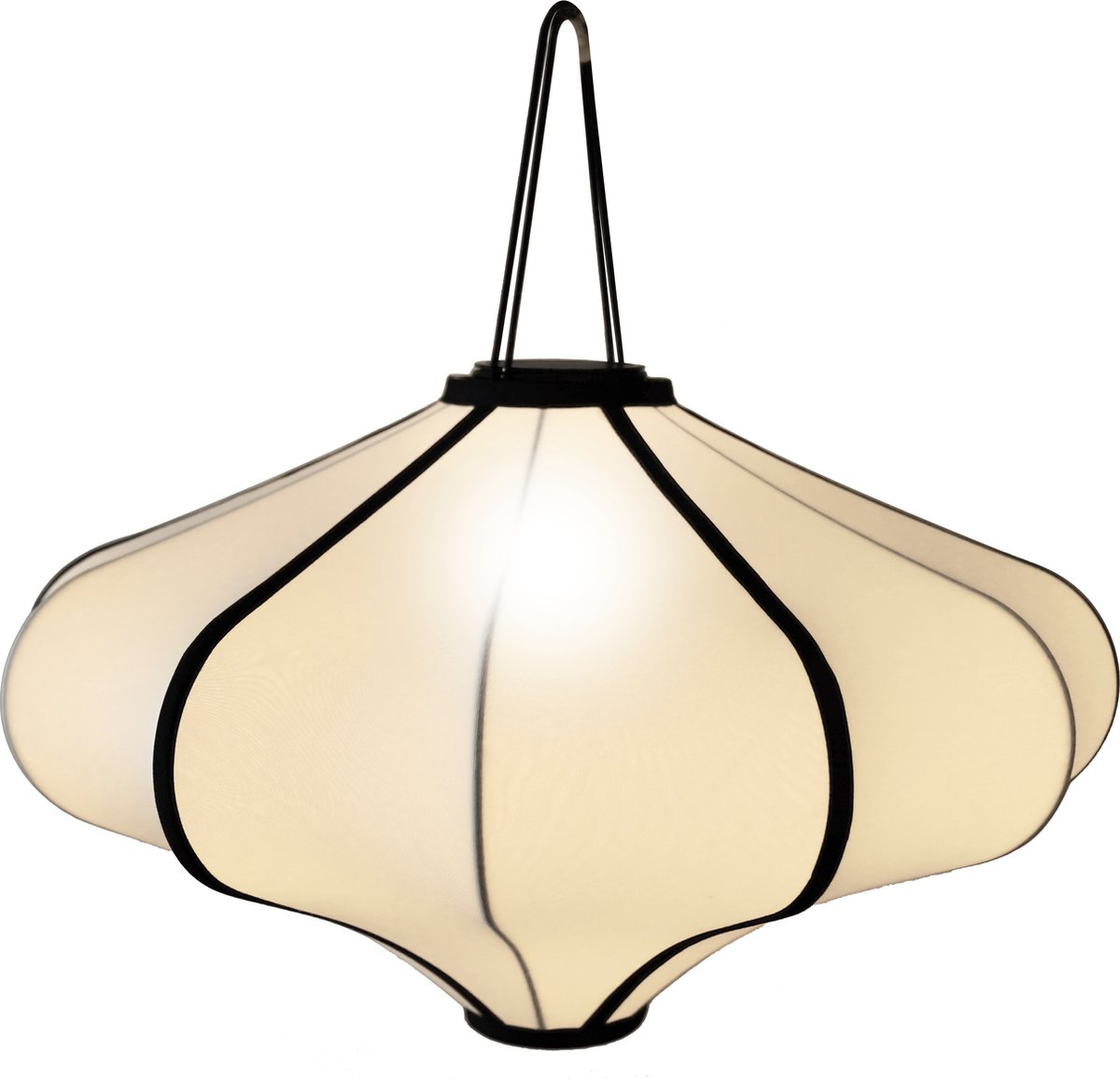 Lampenkap 60cm-Lantaarn-Elastische Stof-Crème 'Lumi'
