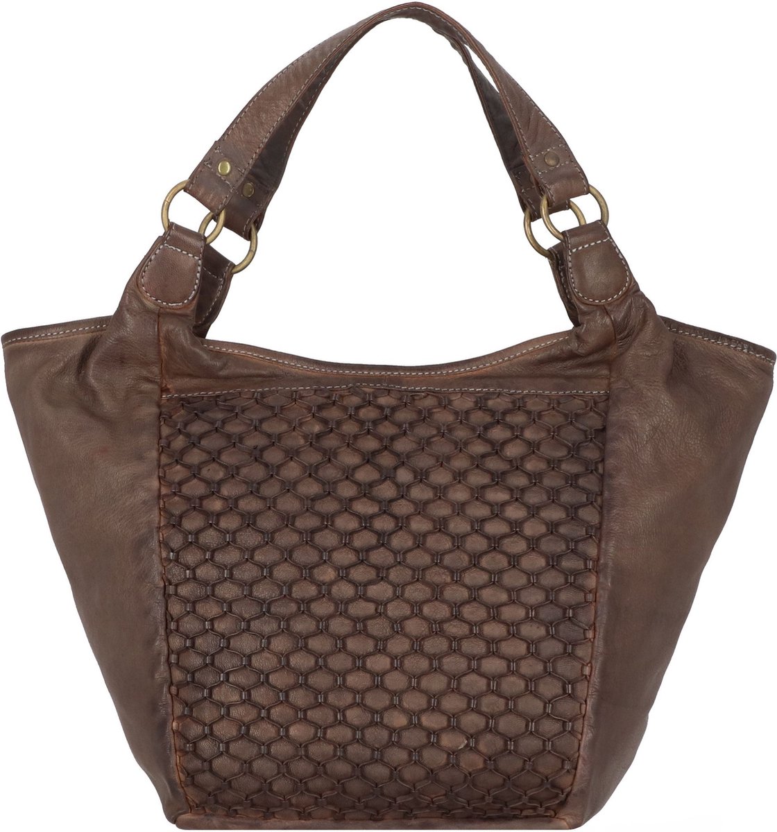 Greenland Nature Femi & Nine Leren Schoudertas 38 cm - Dames - grey