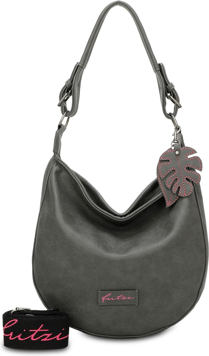 Fritzi aus Preußen Schoudertas Eco Hobo Bag Anthra Donkergrijs