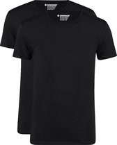 Garage 0221- Bio-Cotton Bodyfit 2-pack T-shirt ronde hals korte mouw zwart S 95% organisch katoen 5% elastan