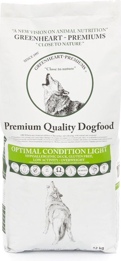 Greenheart hondenvoer Optimal condition Light 12 kg - Hond