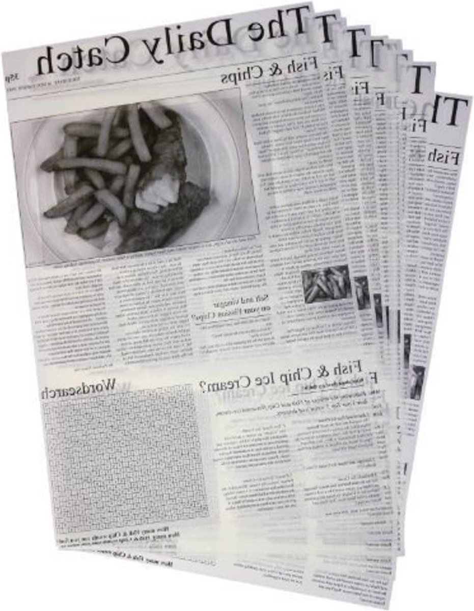 Vierkant perkamentpapier krantendruk-verpakking - 500 stuks