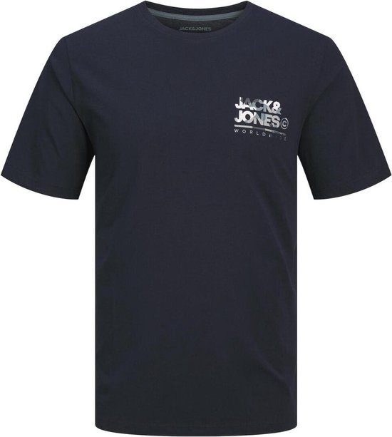 Jack & Jones T-shirt Jjluke Tee Ss Crew Neck 12256785 Navy Blazer/small Mannen Maat - XL