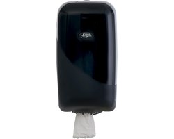 Euro Products Mini papierdispenser zwart - hygiënisch en compact - ideaal voor horeca en werkplaats