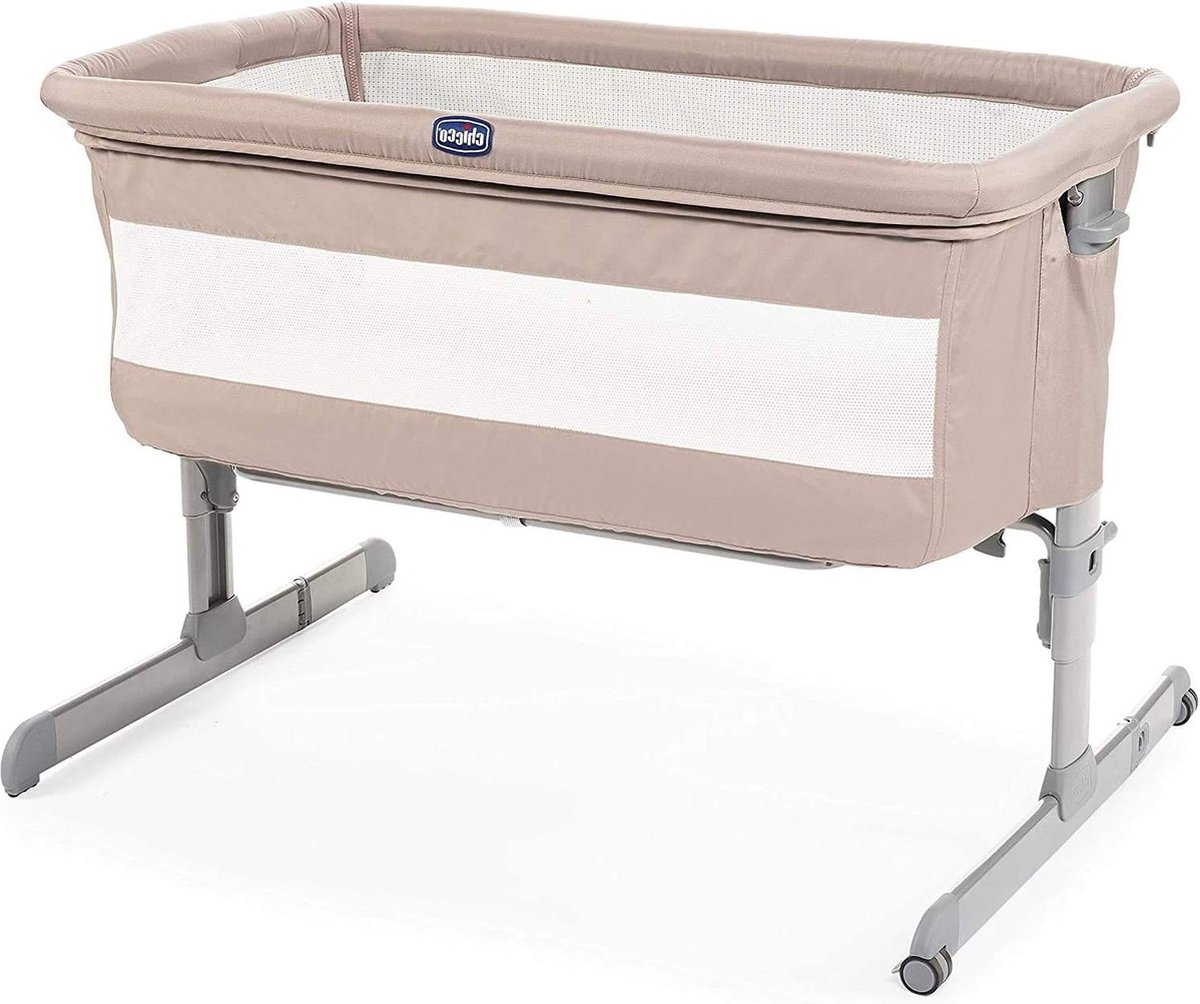 Co-Sleeper Next2Me Aanschuifwieg voor Baby Instelbare Hoogte - Veilige Installatie - Babybed Inclusief Matras Lichtbruin Sand - Co Sleeper