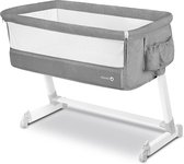 Bol.com Theo Plus Kinderbed - 94 x 58-70 x 67-82 cm - 5-traps hoogteverstelling - voor kinderen tot 9 kg - met wielen - muggenne... aanbieding