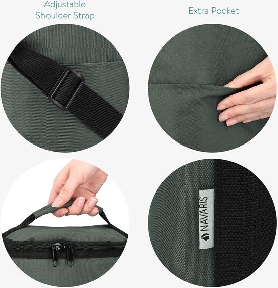 Koeltas voor 2 Wijnflessen - Prosecco Wijnkoeler voor 2 Flessen - Bierkoeler voor 4 Blikjes - Flessentas Grijs met Schouderband bottle bag van KOEL — afbeelding 5
