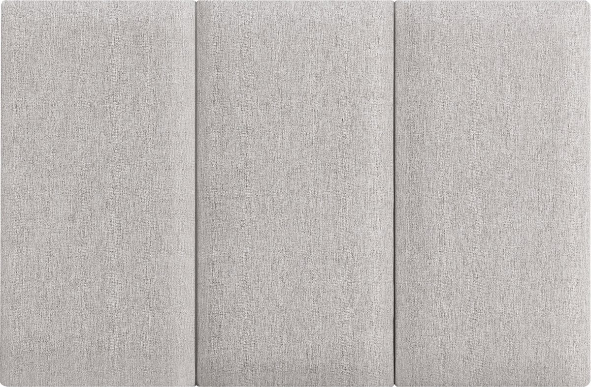 Gestoffeerde wandpanelen Carpino set van 3 stof 60x30 cm grijs [neu.haus]
