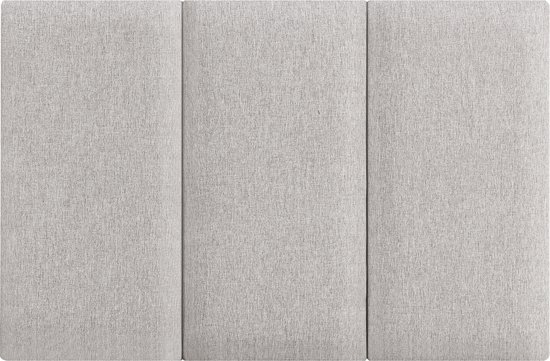 Panneaux muraux rembourrés Carpino lot de 3 tissu 60x30 cm gris [neu.haus]