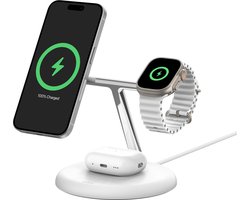 Belkin BoostCharge Pro 3-in-1 draadloze laadstandaard, Qi2