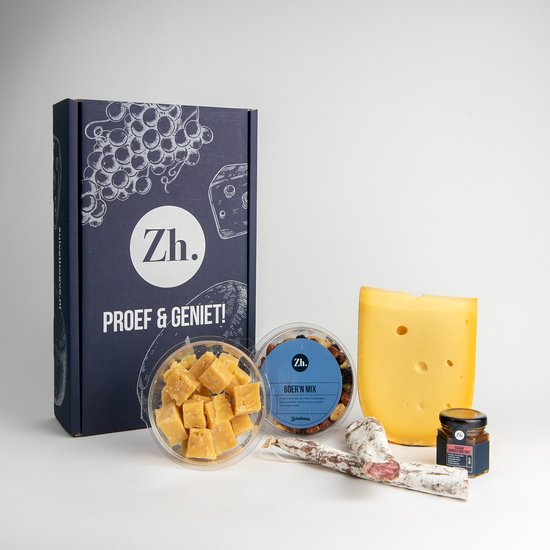 Zuivelhoeve Liefde voor hartig Borrelpakket cadeau - Borrelbox voor thuis - Snackpakket - Cadeaupakketten eten & drinken - Alles voor de Borrelplank - Altijd vers - Proef & Geniet