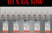 10x ECO G4 Halogeenlampen 10 watt- G4 steeklampen ( 10 stuks) warmwit en dimbaar.
