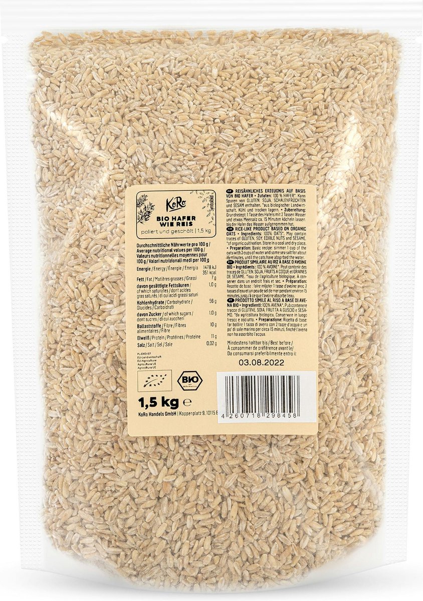 KoRo | Bio haverrijst 1,5 kilo