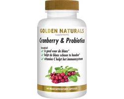 Golden Naturals Cranberry & Microbiotica (60 veganistische maagsapresistente capsules)
