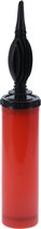 FX Tools Ballonnen opblaaspomp met opzetstuk - kunststof - 28 cm - rood - voor latex ballonnen