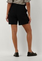 Jansen Amsterdam Wq441 Woven High Waisted Short Dames - Korte Broek - Zwart - Maat M