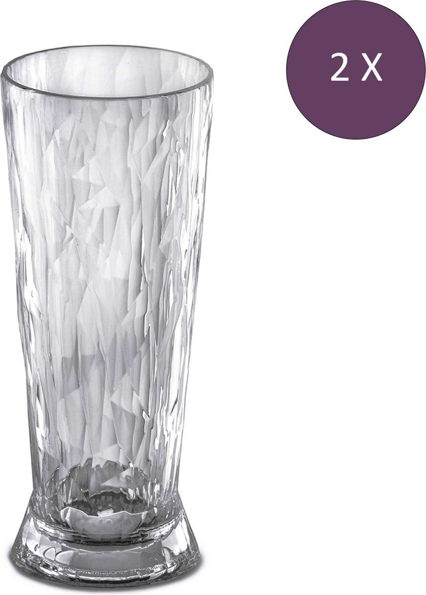 Koziol - Superglas Club No. 10 Bierglas 300 ml Set van 2 Stuks Luxury Light Grey - Thermoplastic - Grijs -