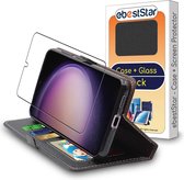ebestStar - Hoes voor Samsung Galaxy S23, Wallet Etui, Book case hoesje, Zwart + Gehard Glas