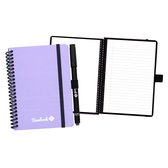 Bambook Colourful uitwisbaar notitieboek - Lila - A6 - Blanco & lined - Duurzaam, herbruikbaar whiteboard schrift - Met 1 gratis stift