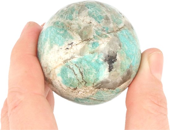 Boule de pierres précieuses Amazonite 65-70 mm