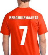 Oranje voetbal EK/WK-shirt met rugtekst Berghuiswaarts | Maat XL | Oranje EK/WK-shirt Heren - Oranje EK/WK-shirt Dames - Grappig Oranje shirt