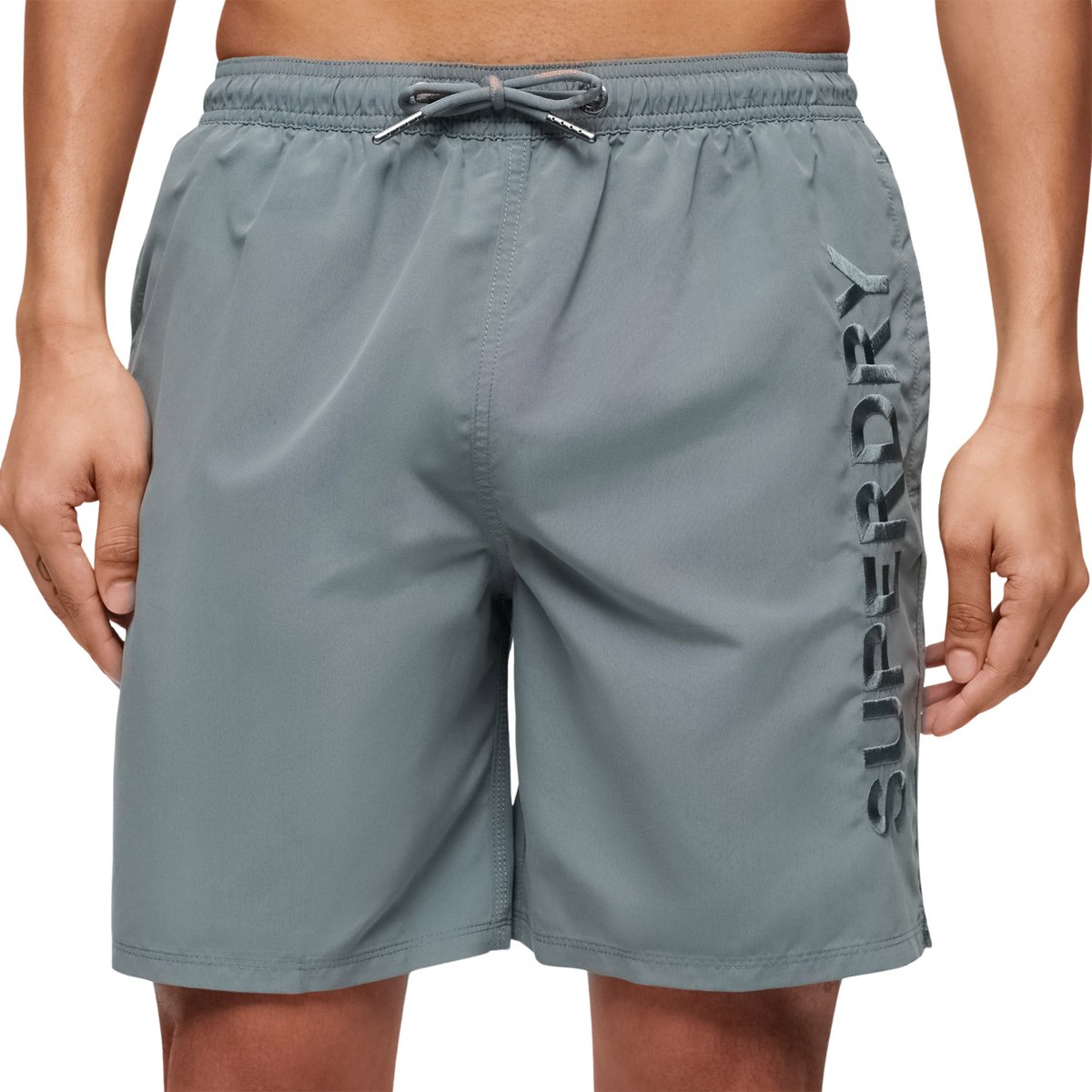 Superdry Premium Embroidered 17 Zwemshort Heren Grijs