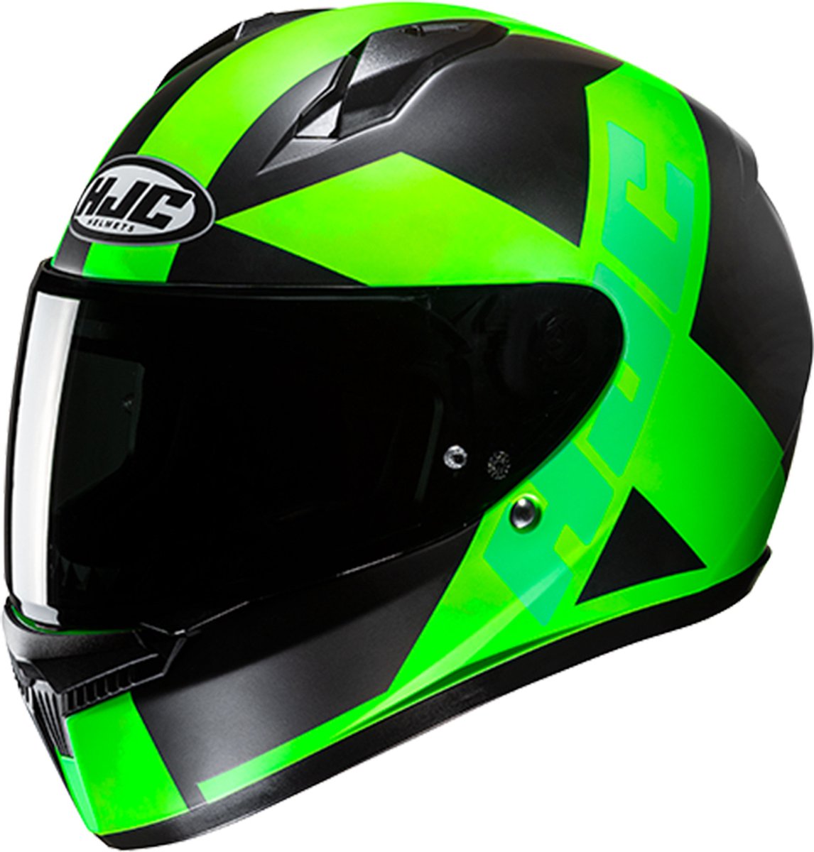 HJC C10 Tez Black Green L - Maat L - Helm