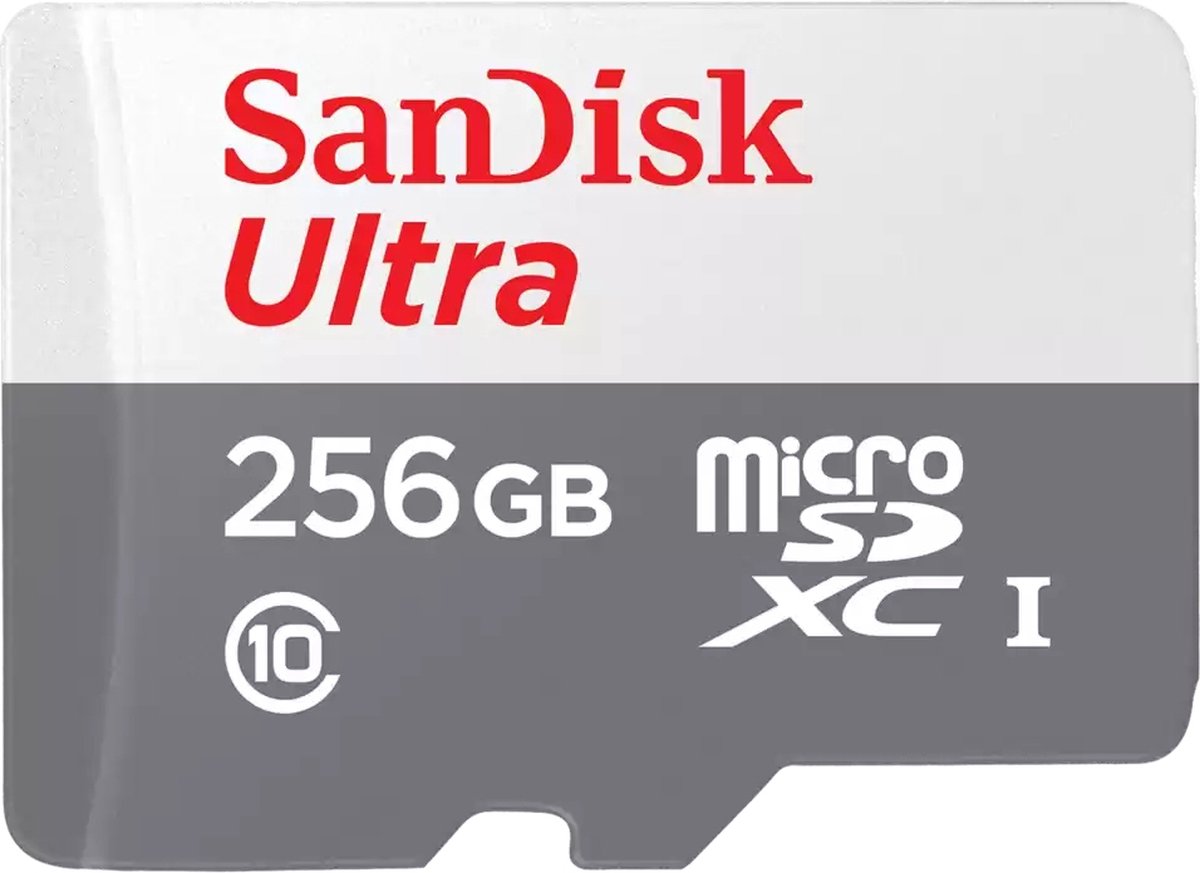 Sandisk Ultra 256gb Microsdxc Uhs-i Class 10 Sd-kaart Transparant
