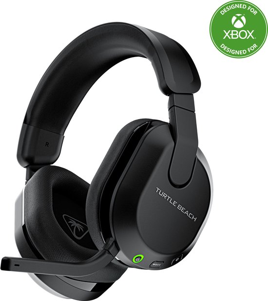 Zwarte Turtle Beach gaming headset met microfoon, ontworpen voor Xbox.