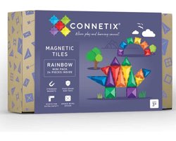 foto van CONNETIX - Magnetisch Tegels - Regenboog Miniverpakking - 24 Stuks