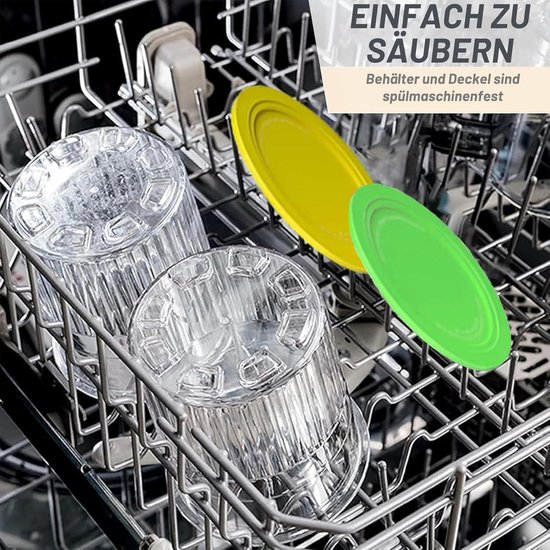 Eisbecher für Ninja Creami Deluxe, wiederverwendbare Eiscreme-Behälter mit Deckel, Eisbehälter für Ninja NC500-Serie, wiederverwendbarer Eiscreme-Organizer, 600 ml, 4 Stück