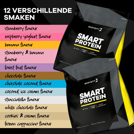 Body & Fit Smart Protein - Proteine Poeder / Eiwitshake - 1000 gram - White Chocolade van Body Fit Smart — afbeelding 4