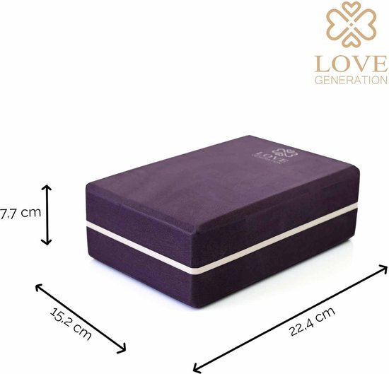 Yogablok - Eva Foam - Peaceful Purple van Pure2Improve — afbeelding 2
