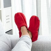 Innovagoods chauffable Micro - ondes Pantoufles femmes Rouge