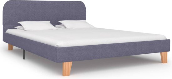 vidaXL - Bedframe - stof - lichtgrijs - 140x200 - cm