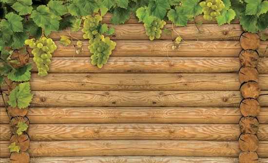 Fotobehang Vlies | Hout | Groen, Bruin | 368x254cm (bxh) | bol
