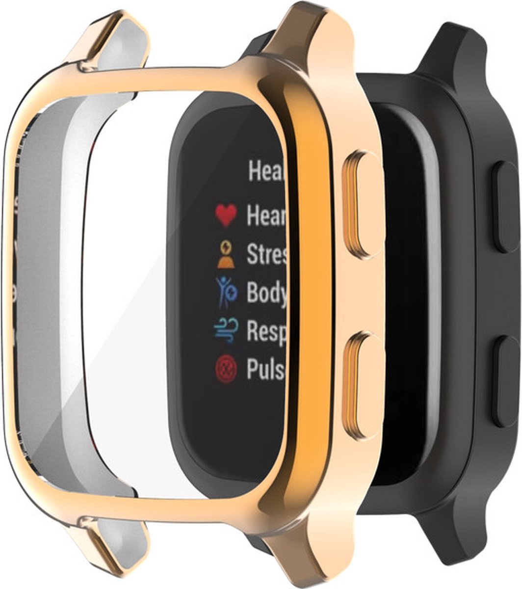 Beschermende watch case - hoesje - geschikt voor Garmin Venu SQ 2 - rosegoud