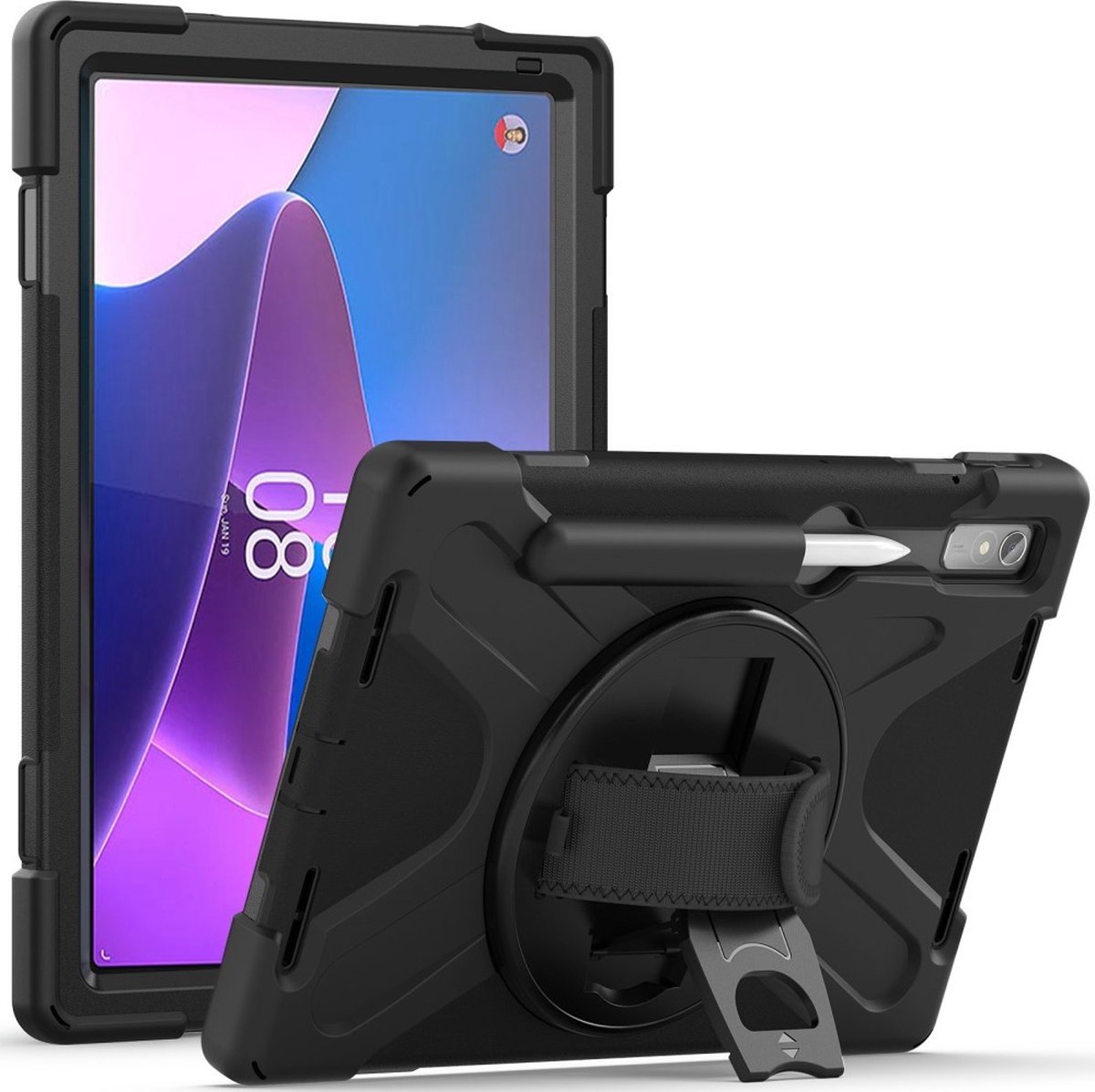 Tablethoes geschikt voor Lenovo Tab P11 Pro Gen 2 Hoesje - Heavy Duty Case - Zwart