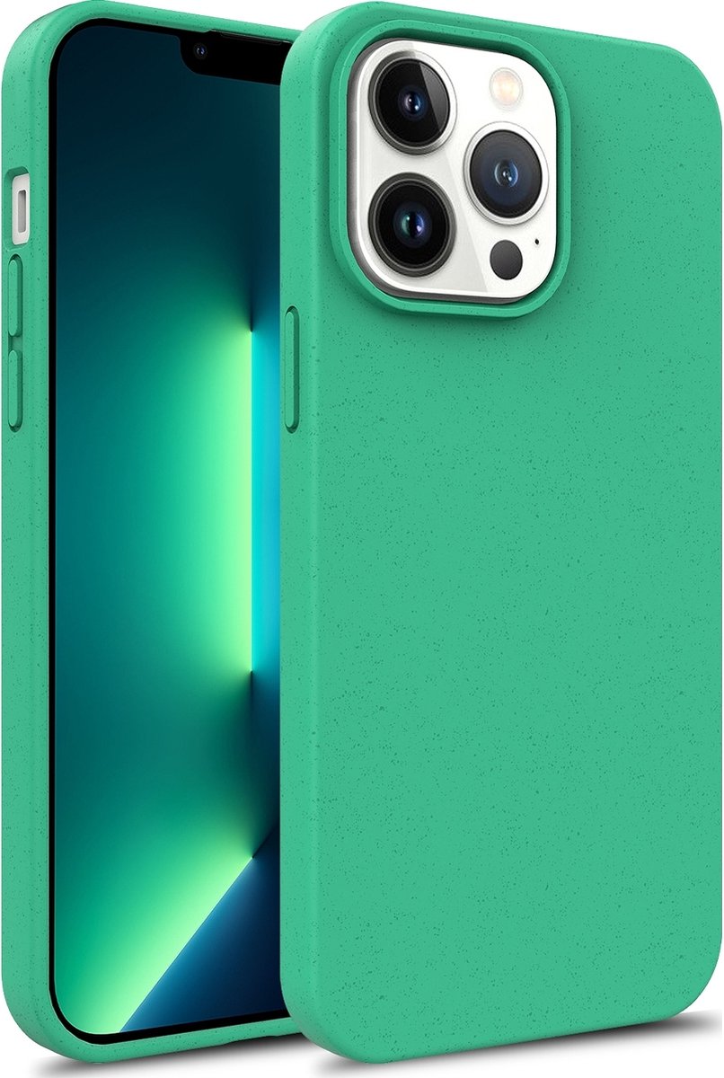Mobigear Hoesje geschikt voor Apple iPhone 15 Telefoonhoesje Eco Friendly | Mobigear Bio Backcover | iPhone 15 Case | Back Cover - Groen