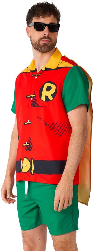 Suitmeister Robin™ - Heren Zomer Set - Halloween Kostuum en Carnavalsoutfit - Rood - Maat: S