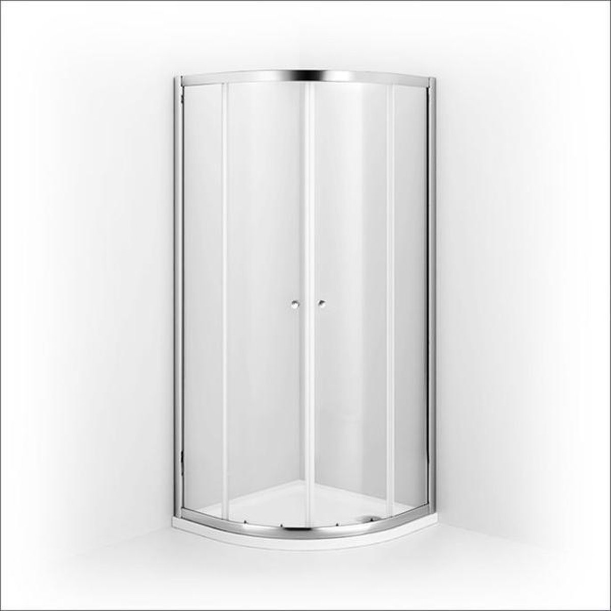 Douchecabine Kwartrond Schuifdeur Economic 4 mm Glas