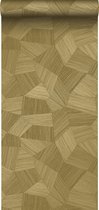 ESTAhome papier peint graphique motif 3D jaune ocre - 148761 - 50 x 900 cm