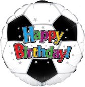 Folie ballon voetbal football birthday 18 inch (45cm)
