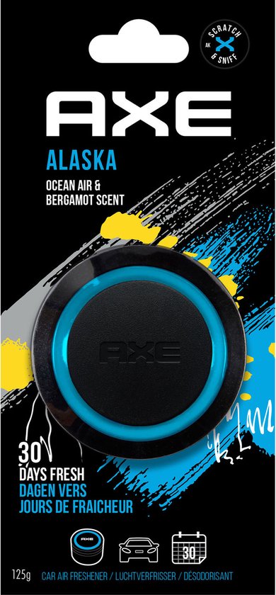 Axe Air Freshener Gel Can Alaska Zwart/ bleu